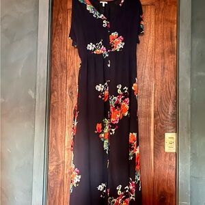 Joie Navy Floral Maxi Dress
